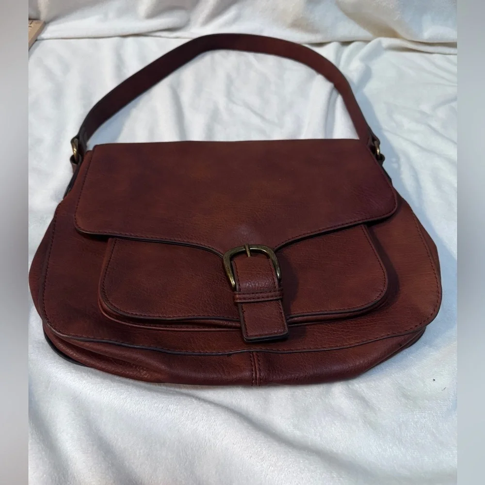 Universal Threads Tan Saddle Purse Like New!! - Picture 3 of 9